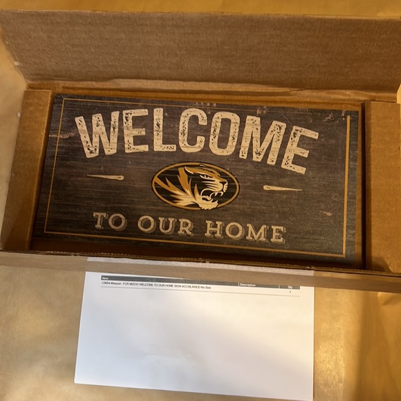 🎉🎉HP🎉🎉MIZZOURI WOOD SIGN "WELCOME TO OUR HOME" - Picture 6 of 6